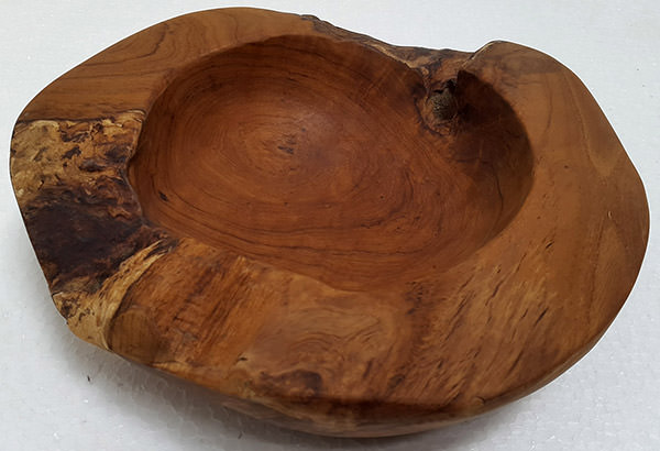 teak wood fruit bowl