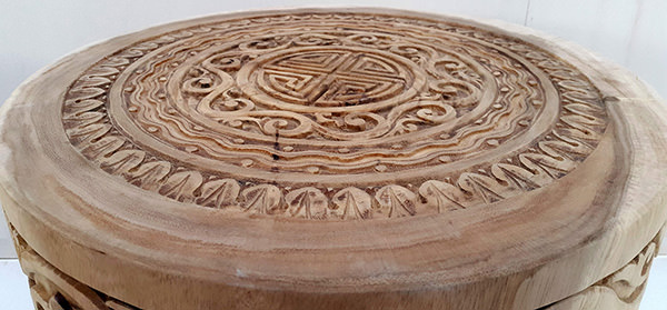 handmade tribal carved natural rain tree