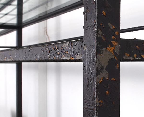 aged iron rack