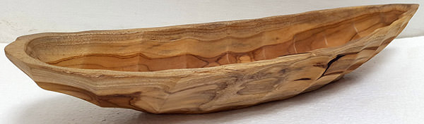 matte solid teak root wooden plate