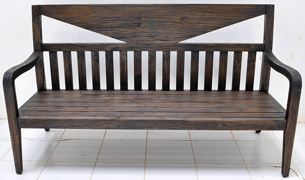 Yakisugi teak bench