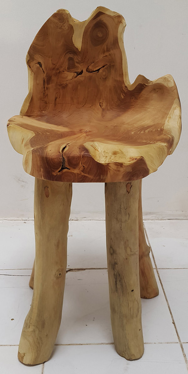 natural suar bar chair