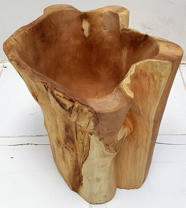 wooden pot