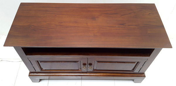 dark brown teak tv cabinet