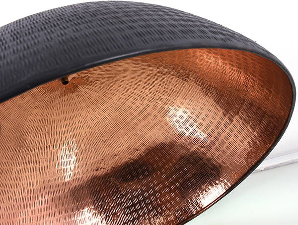 hand hammered copper lamp