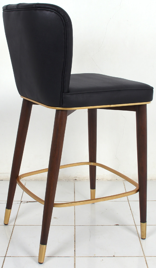 bar stool with brass