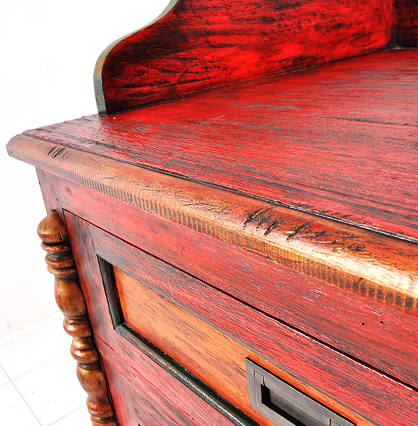 antique restaurant terrace cabinet bespoke custom-made manufacturing with vintage solid teak