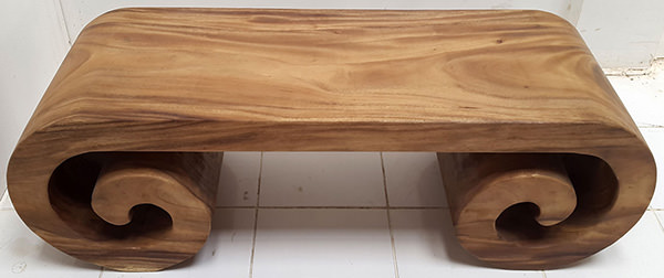 rain tree bench with natural color