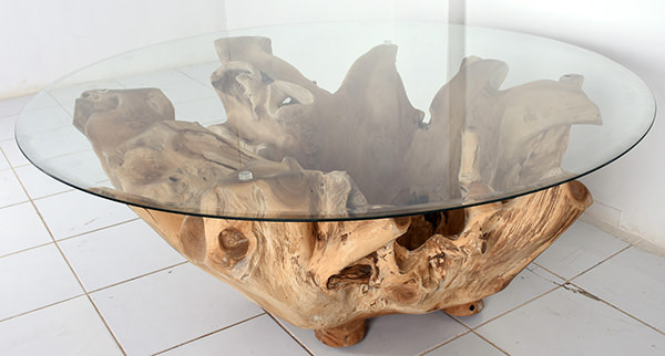 teak root table