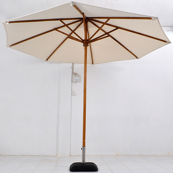 garden umbrella with teak frame