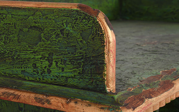 terrace waiter station cabinet with distressed painted antique finish