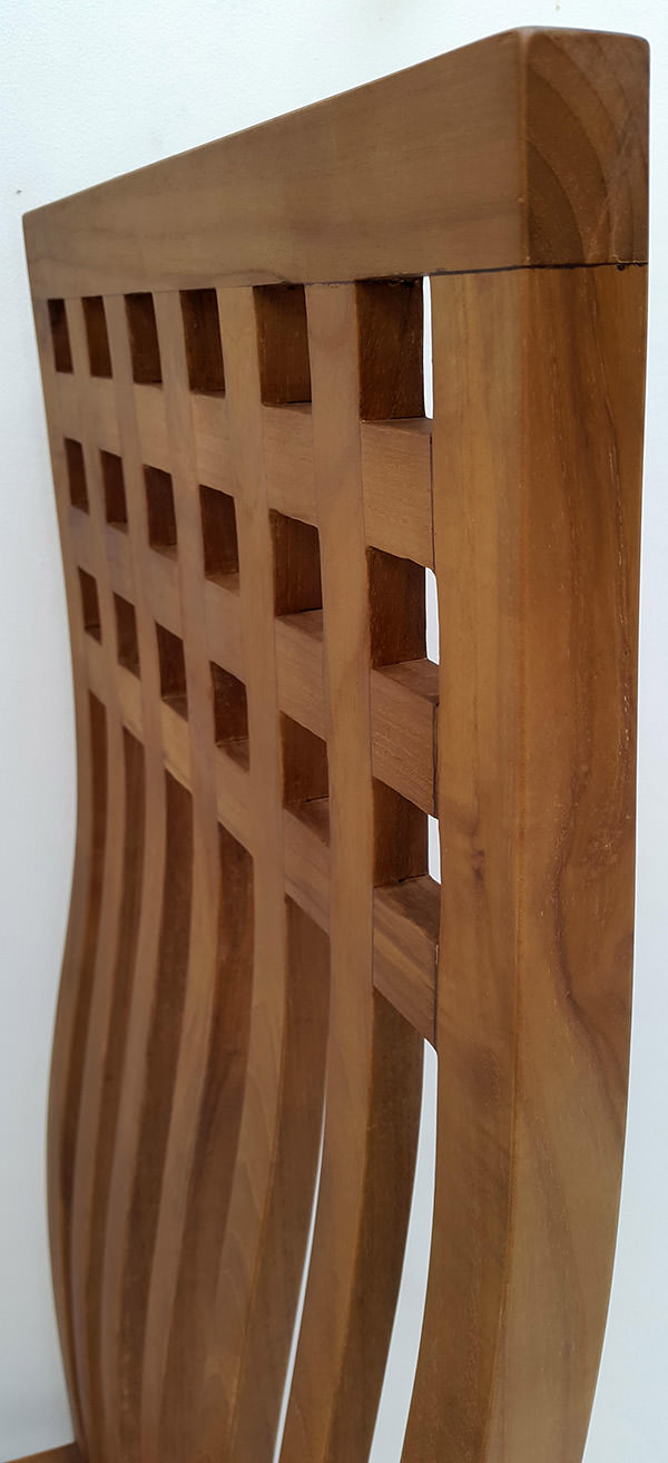 teak dining chair backseat