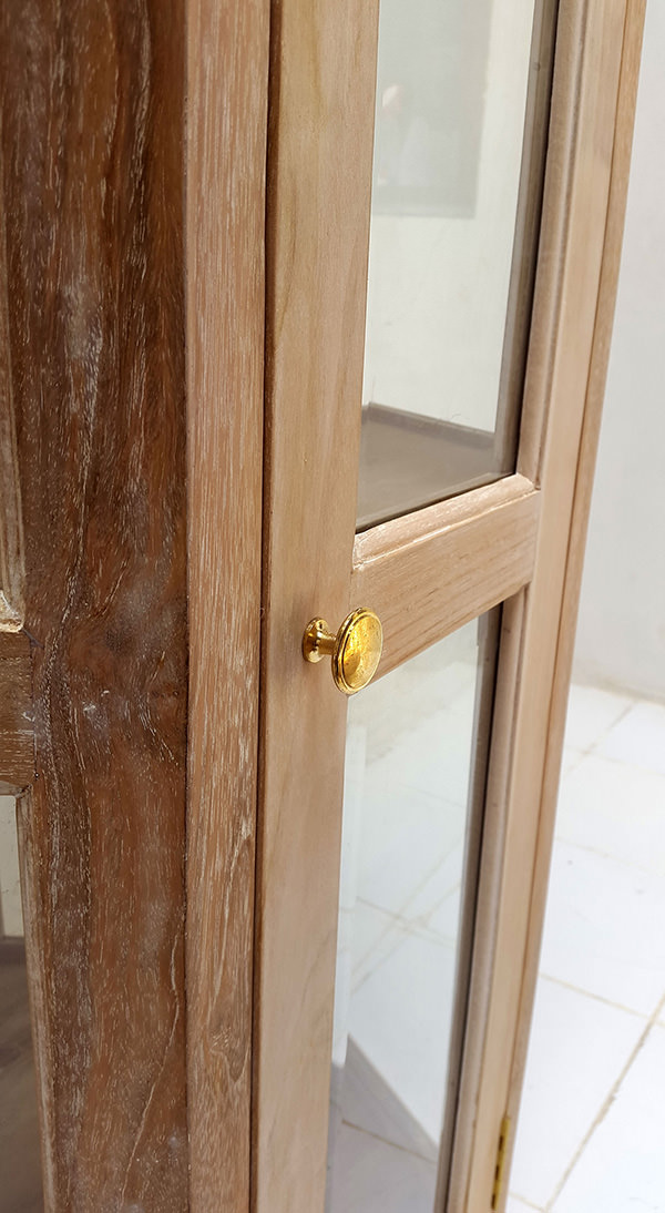 wood and glass rack