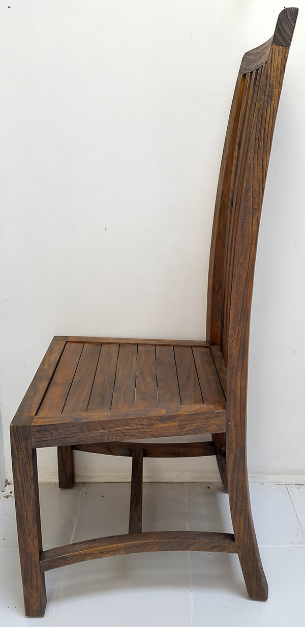 teak dining chair with antique finishing