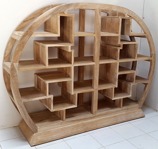 asian circular bookshelf