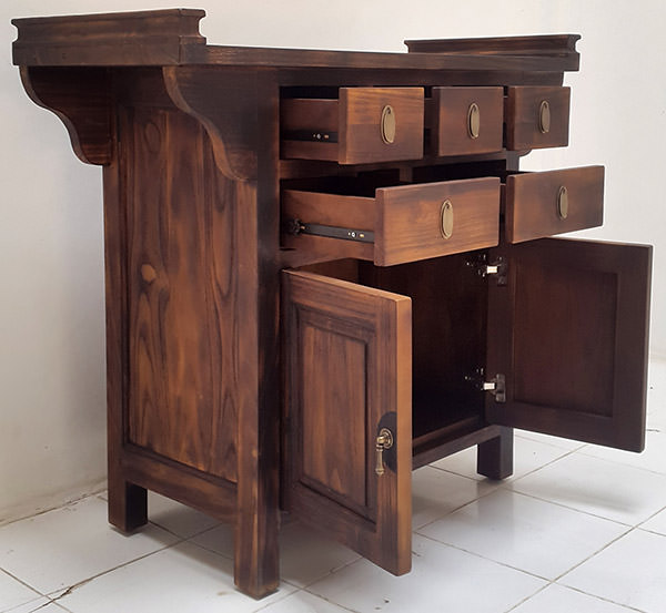 Indonesian traditional teak console