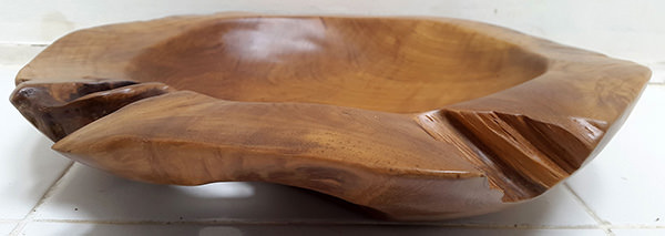 natural teak root plate