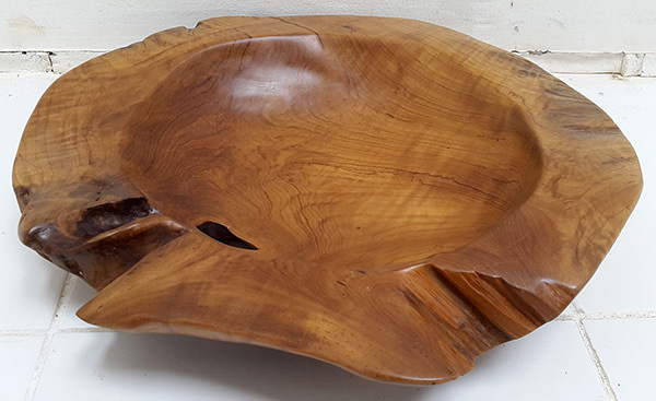 natural teak root plate