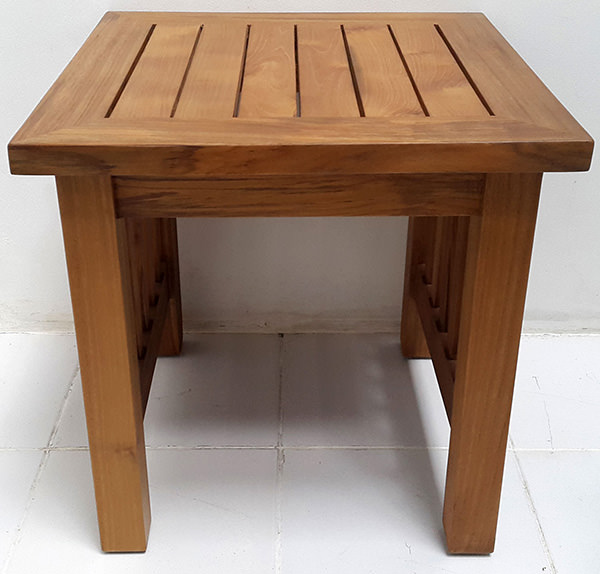 garden teak side table