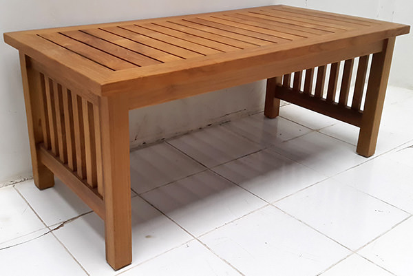 outdoor teak coffee table