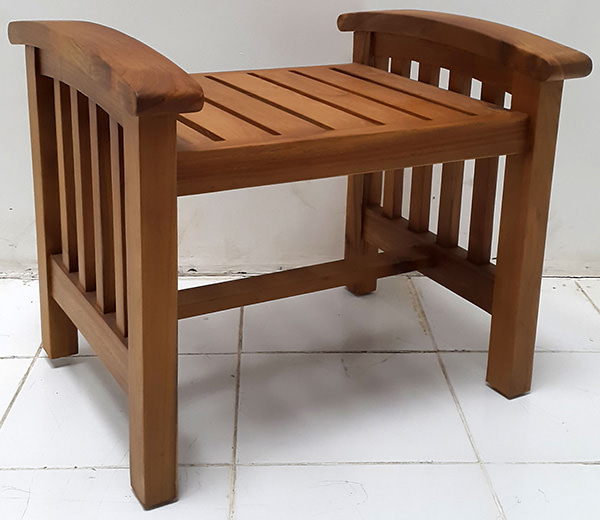 outdoor teak stool