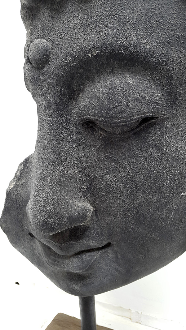 stone buddha face