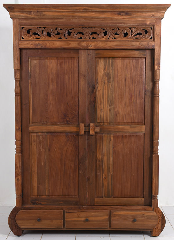 indoor teak rustic wardrobe