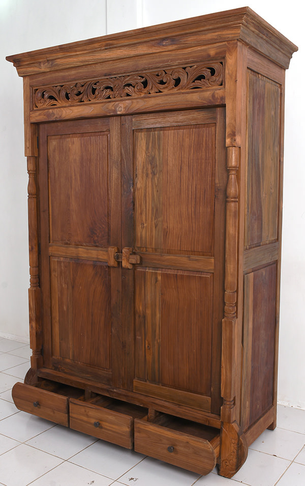 antique teak rustic wardrobe