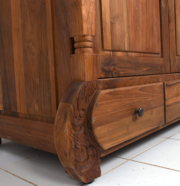 antique teak wooden wardrobe
