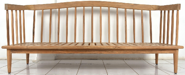 wooden sofa without cushion