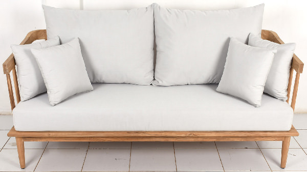 garden couch with outdoor upholstery