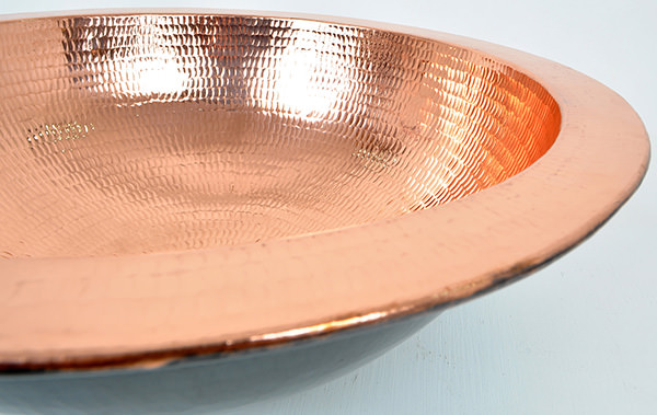 hand hammered copper basin