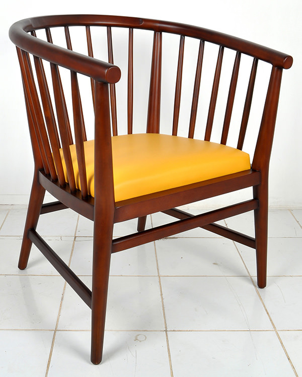 brown mahogany armchair