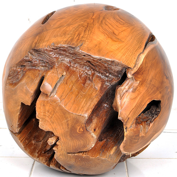 round teak deco