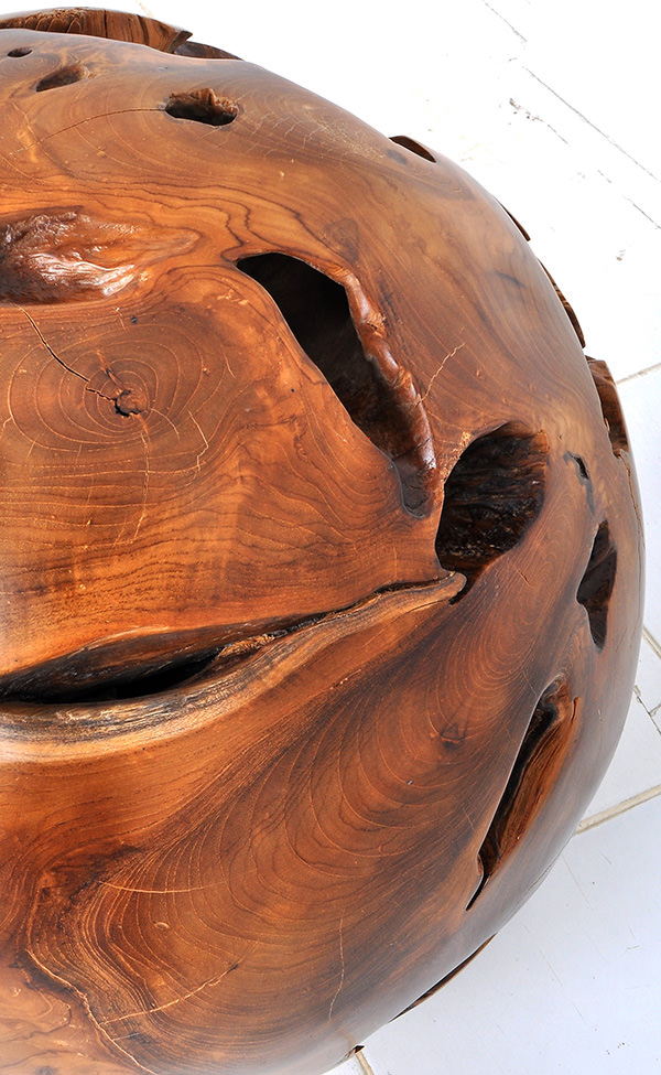 teak root bowl with natural shapes