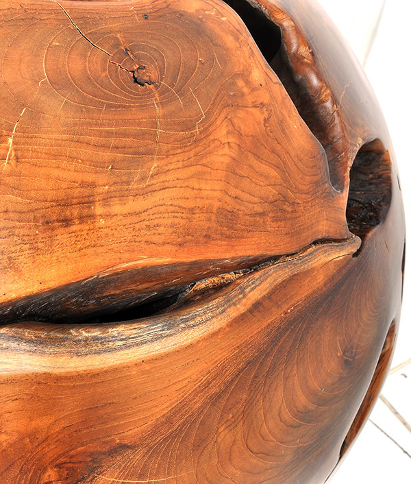 round solid teak root deco