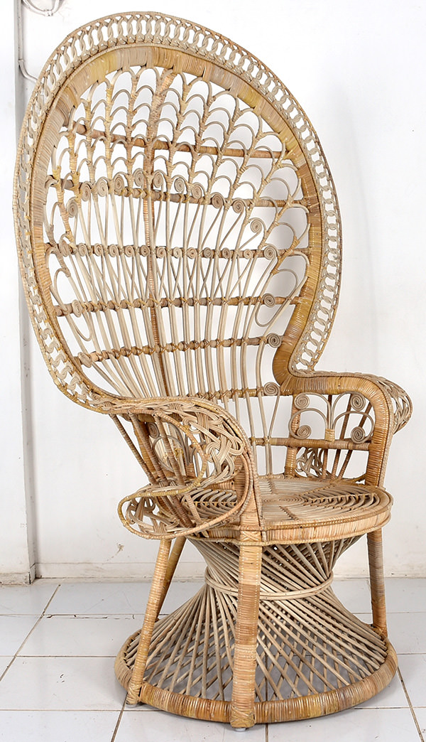 classic peacock high weaving chair