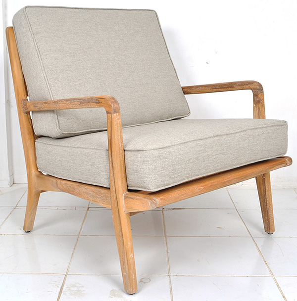 bespoke indoor wide armchair with fabric