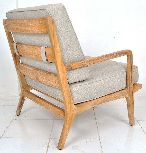 indoor wide armchair with fabric