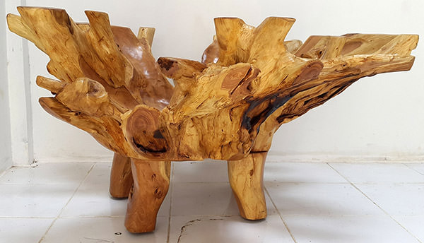 reclaimed teak root coffee table