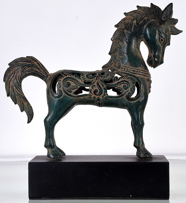Asian horse bronze figure