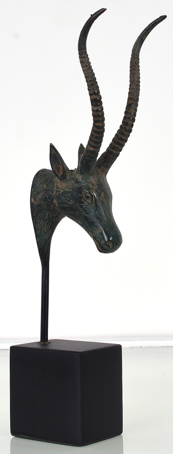 impala head bronze sculpture