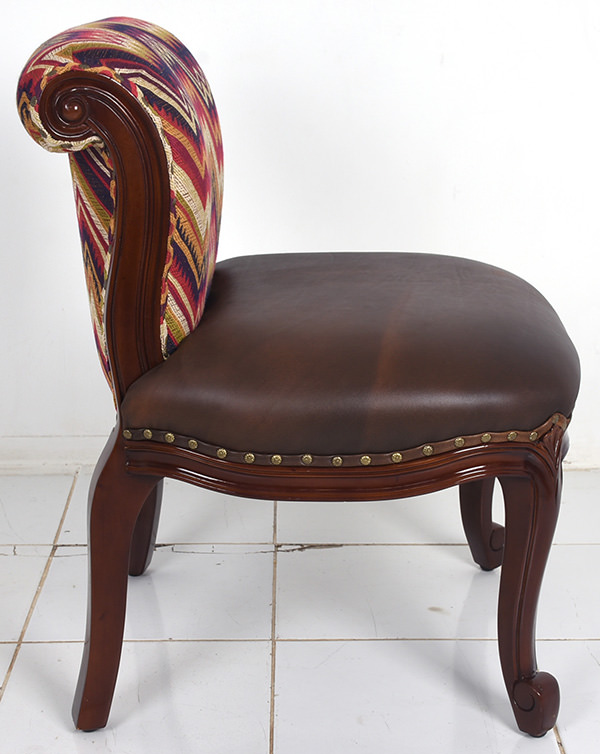 restaurant lounge chair with leather seat