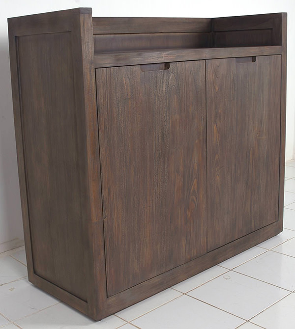 dark glaze wooden cabinet