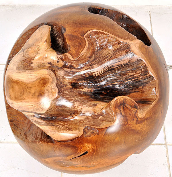 round solid teak root deco with natural shape