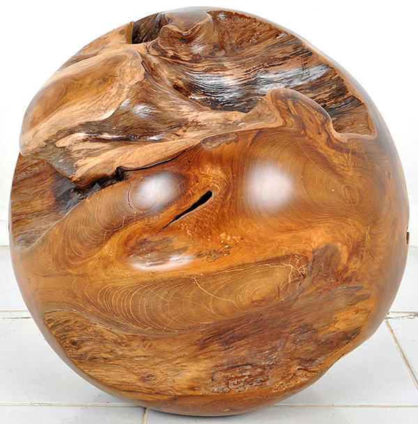 round solid teak root deco with natural shape and natural color