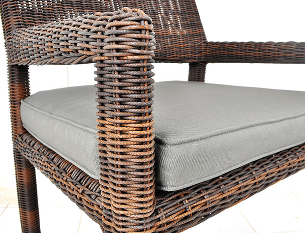 outdoor armchair with seat cushion