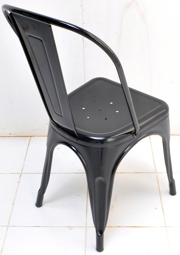 Classic black iron dining chair