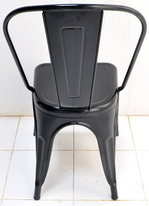 Classic black iron dining chair with Danish design