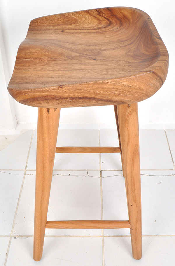 solid teak counter bar stool